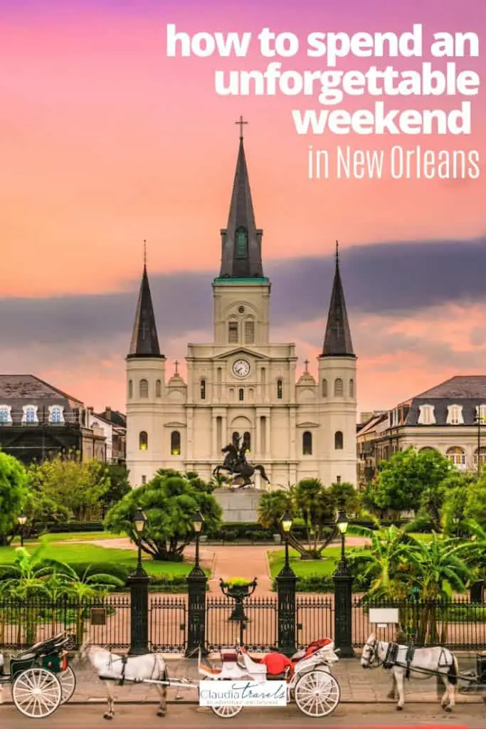 jackson square new orleans at sunset