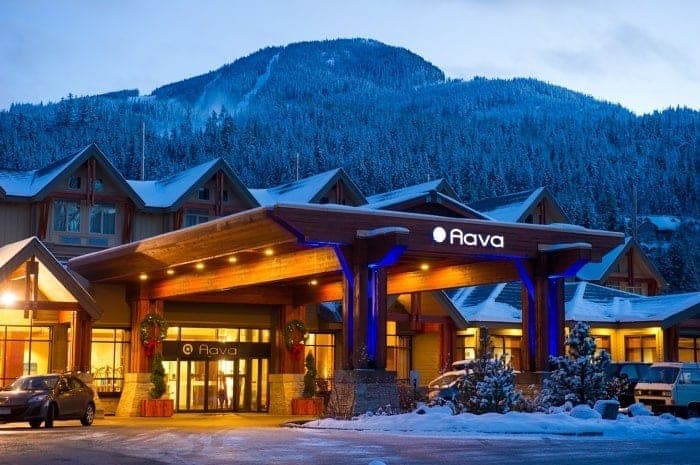 aava hotel whistler in winter