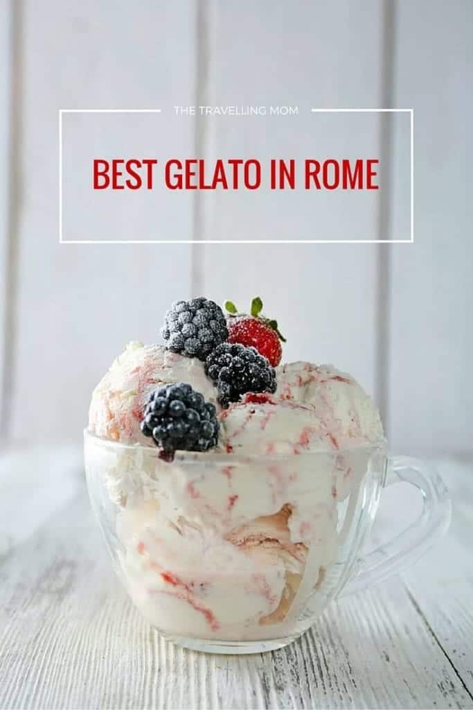 gelato in rome with frozen berries