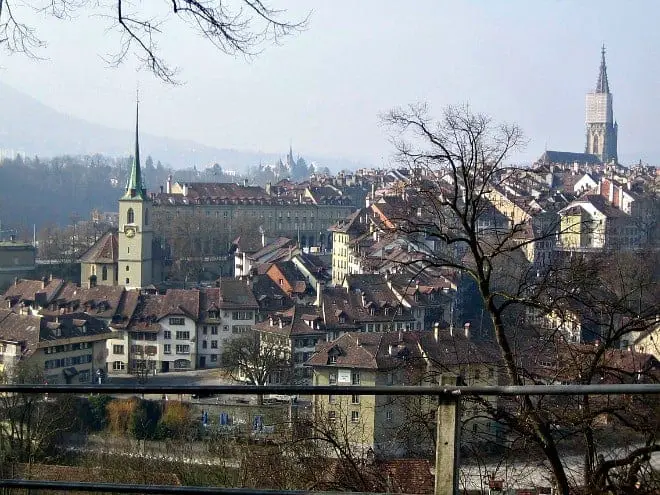 old town of bern in springtime