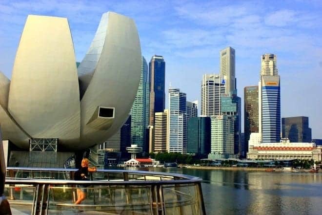 singapore skyline in summer