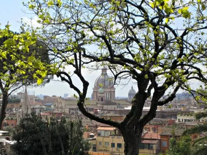 view of the inch and borghese gardens