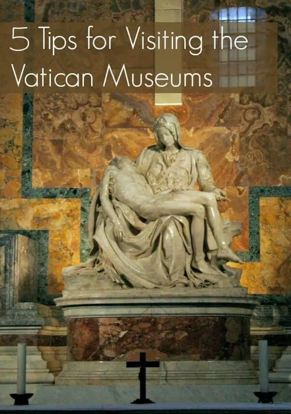 la pieta statue madonna with jesus at vatican museums rome