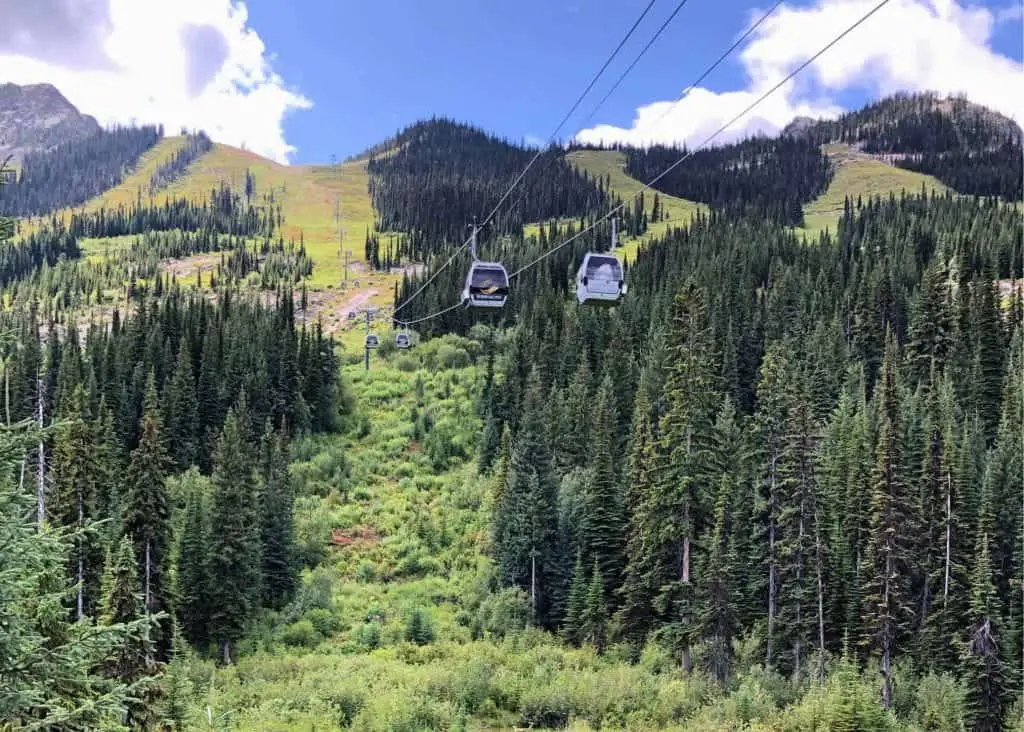 gondola at kicking horse mountain resort
