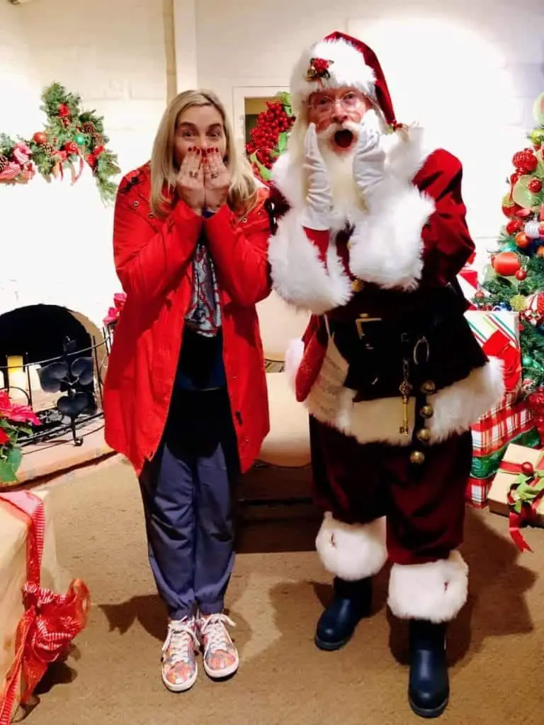 santa and guest surprised by naughty behavior 