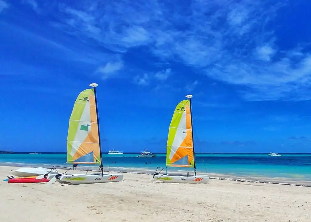 sailboats on saona island