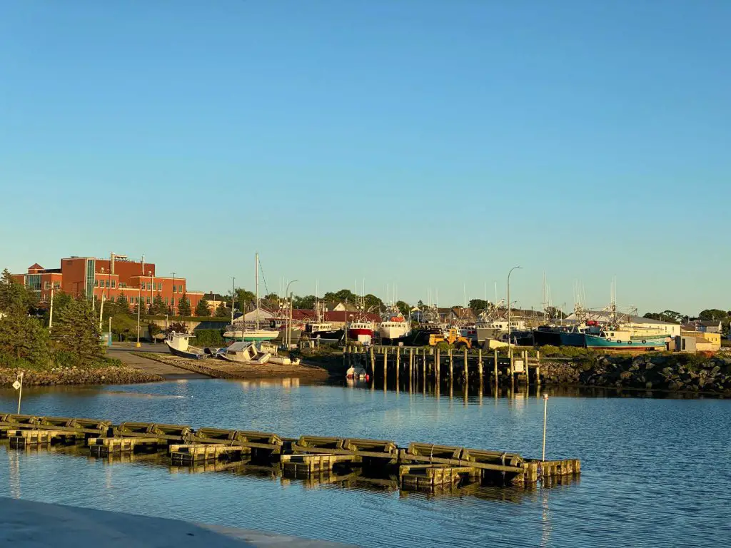 yarmouth waterfront during golden hour