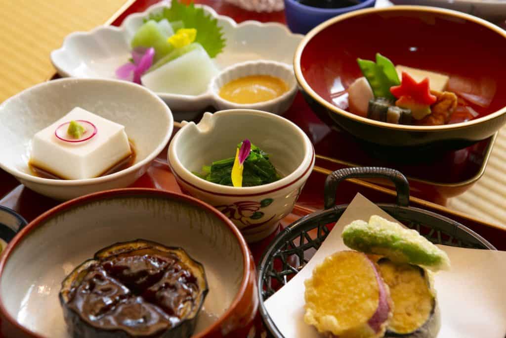 Shojin ryori foods in japanese temple