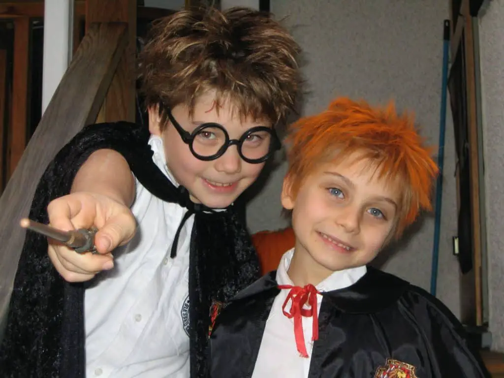 two boys dressed as harry potter