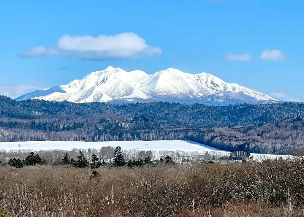 hokkaido mountain in winter