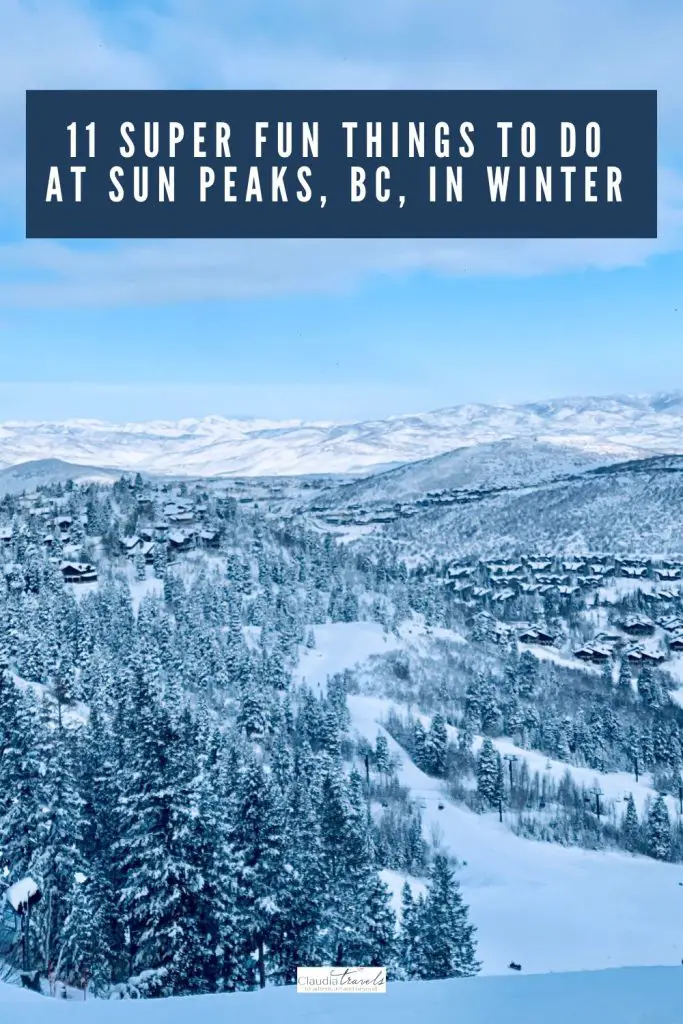 sun peaks ski resort winter