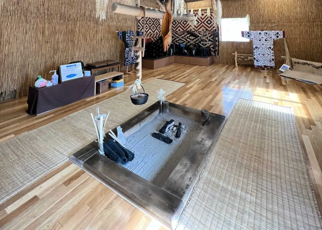 interior of ainu house
