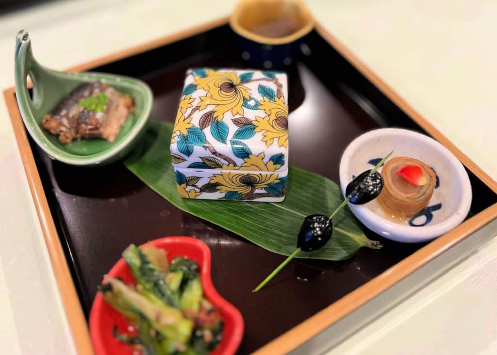 dinner bento box at island inn rishiri