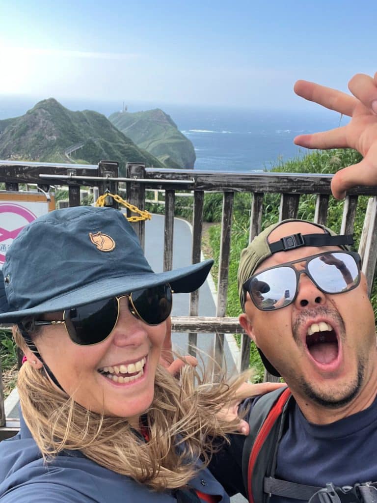 people having fun at cape kamui in the wind