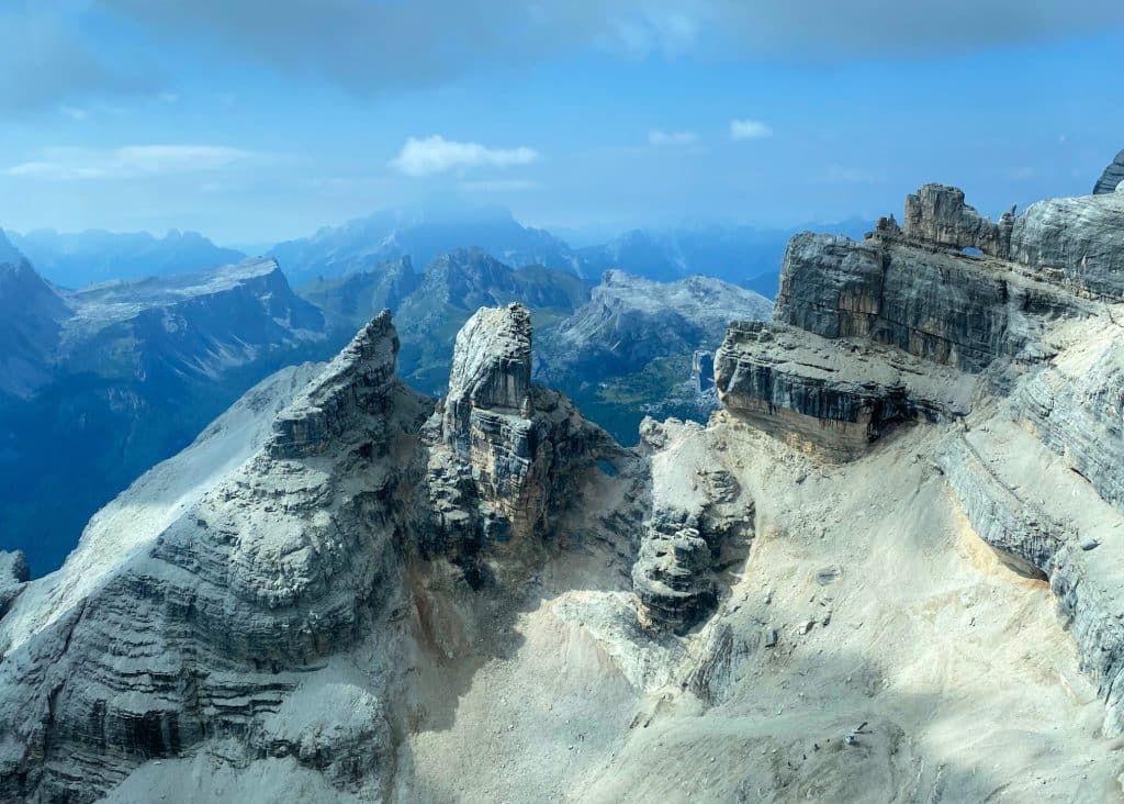 tofana mountain peaks in cortina d'ampezzo
