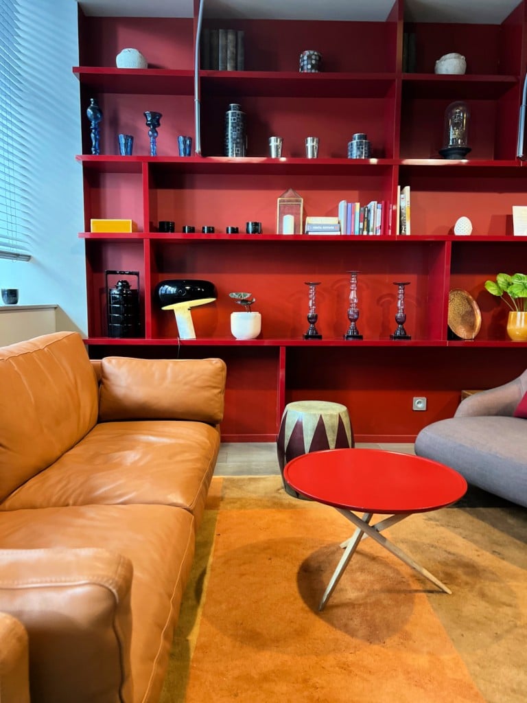library lounge at hotel okko lyon