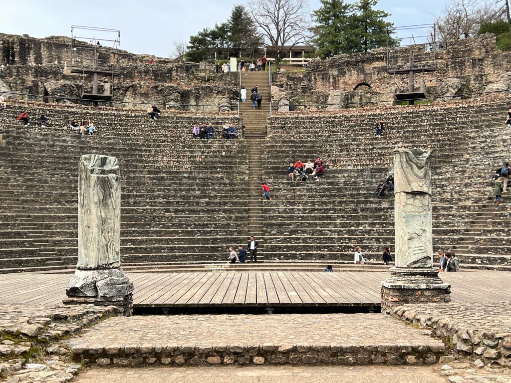 roman amphitheatre on hill overlooking lyon