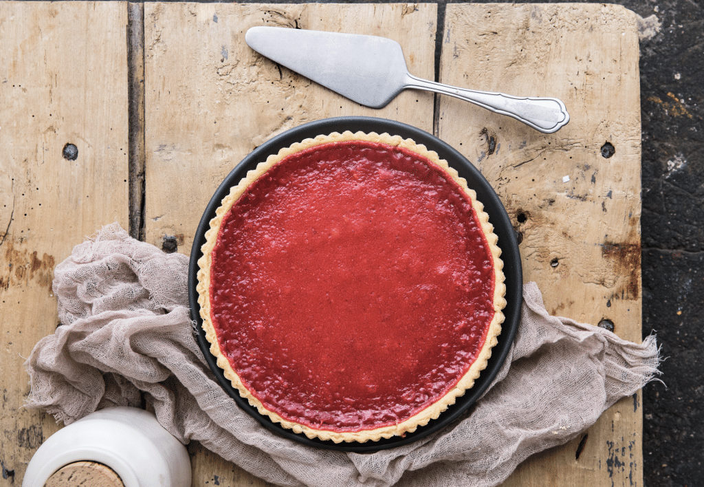 pink lyonnais praline tart