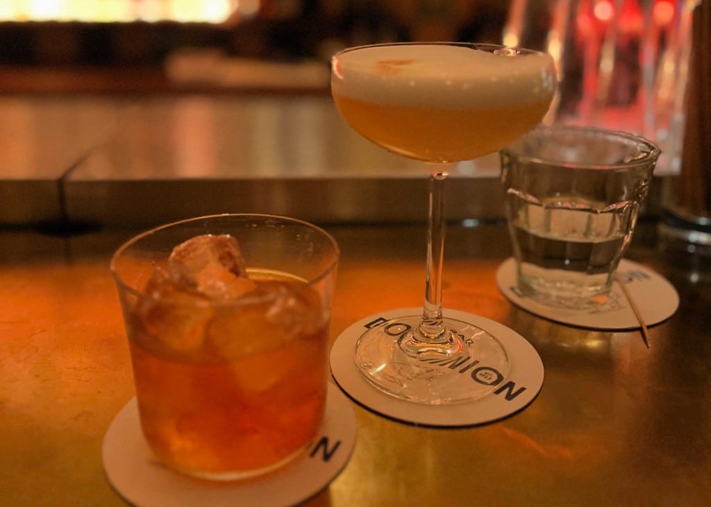 cocktails at bar dominion in montreal